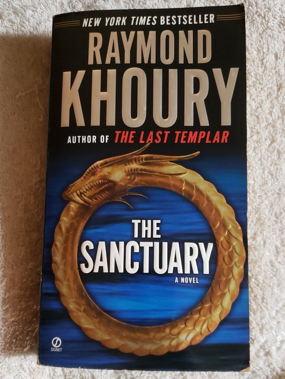 📚4 For $20 - Raymond Khoury - The Sanctuary - Blue & Gold Paperback Novel